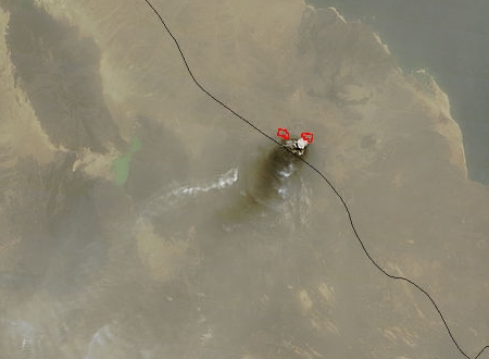 Nabro volcano, Eritrea, 20 June 2011, 1050Z, 1px = 500m (NASA/Terra)